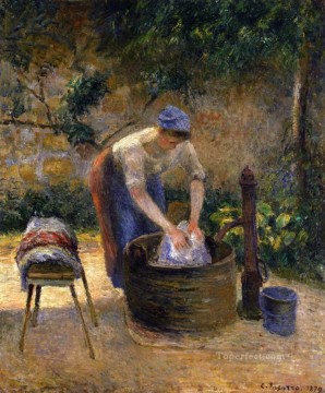 La lavandera 1879 Camille Pissarro Pinturas al óleo